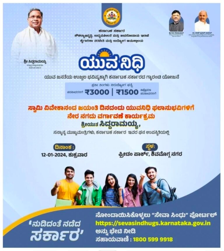 Karnataka Yuva Nidhi Scheme Apply Online 2026